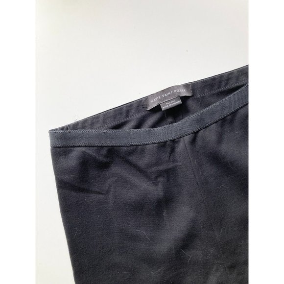 MARIE SAINT PIERRE Black Ponte Knit High Rise Ankle Zip Leggings, Size 1 / S - Picture 3 of 14